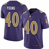 Nike Men & Women & Youth Ravens 40 Kenny Young Purple Color Rush Limited Jersey,baseball caps,new era cap wholesale,wholesale hats